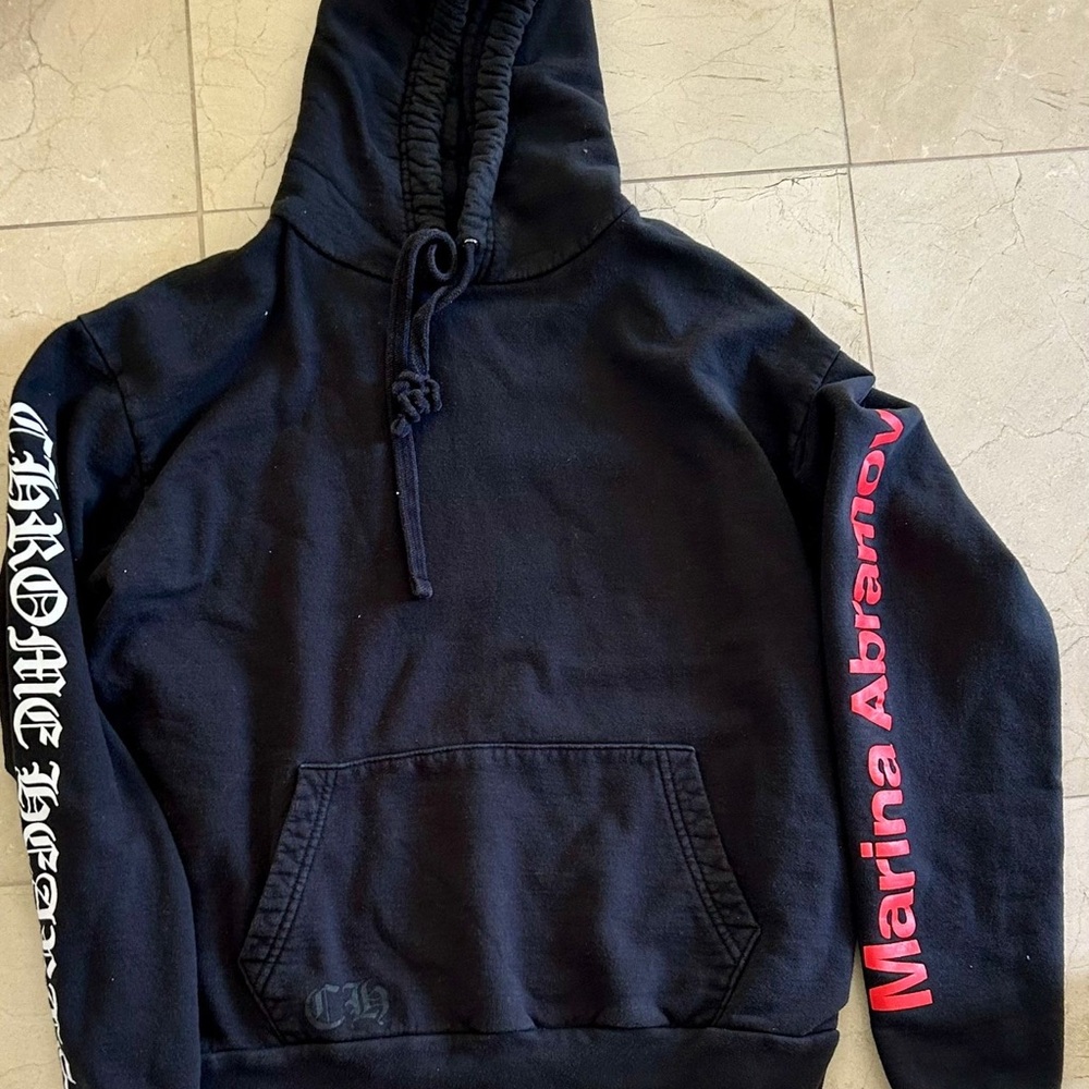 Chrome Hearts Black Hoodie with Red Accents
